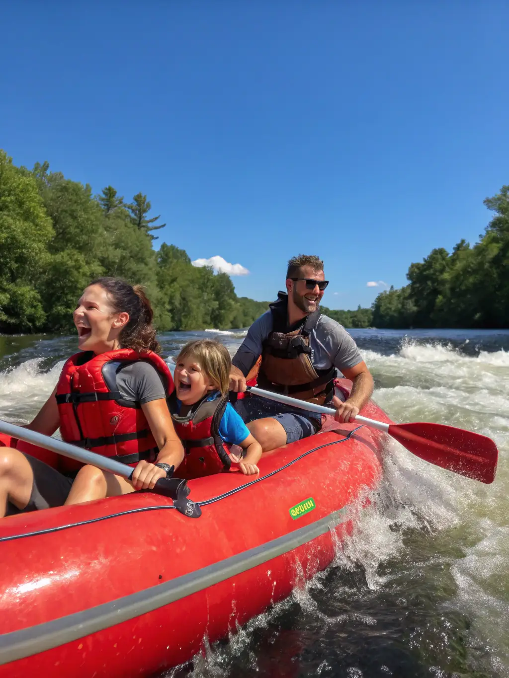 A diverse group of people of different ages and abilities participating in a canoeing event, demonstrating inclusivity and accessibility.